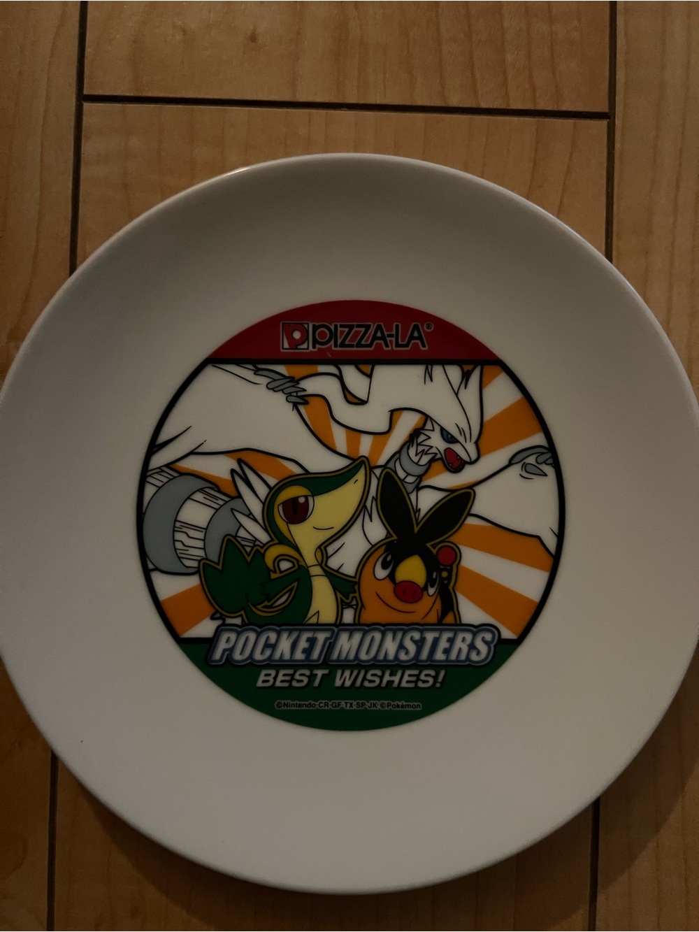 Pocket Monsters 'Best Wishes' Ceramic Plate - White/Multicolor